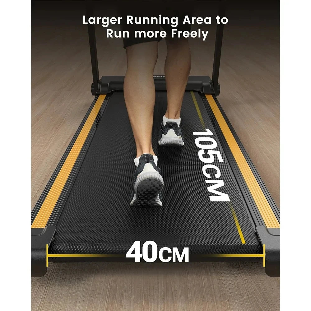 URTM006 Folding Mini Treadmill Max Speed 1-10 km/h Walking Area 105*40cm Max Load 100kg 12 Built-in HIIT Programs