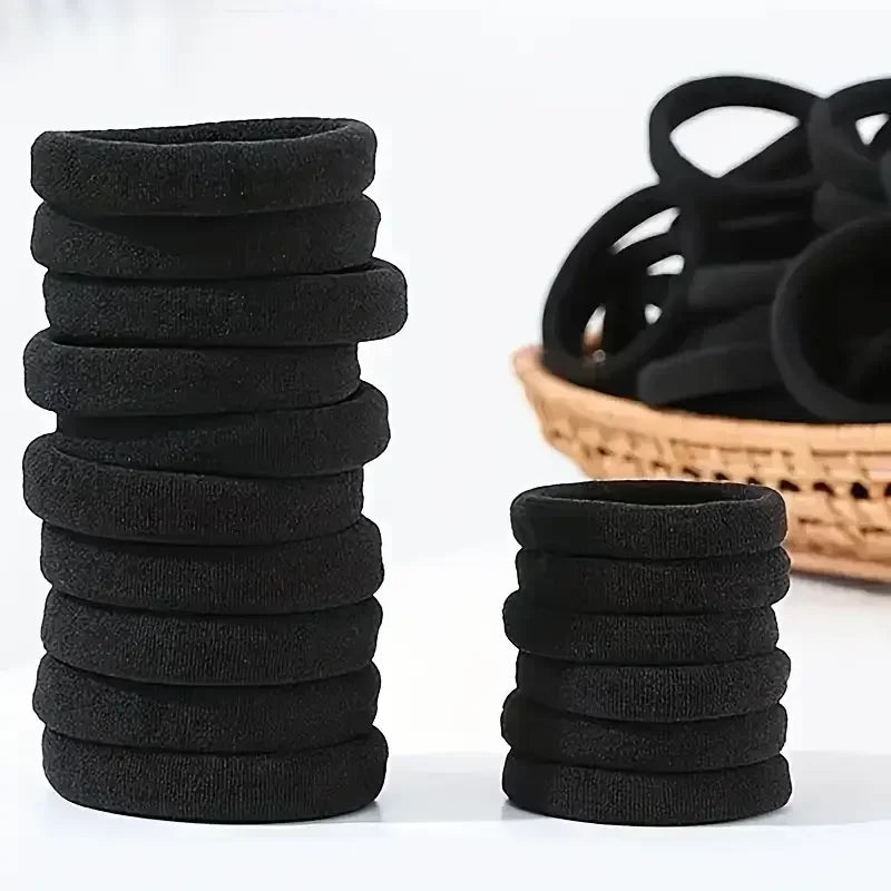 NEW Arrivals 200 PCS Set White/Coffee/Black Color Hair Bands for Women Girls Hairband High Elastic Rubber Band Hair Ties Ponytail Holder Scrunchies Accessories Women Hair Care Products