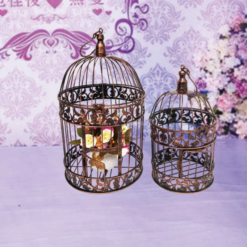 European-Style Pastoral Iron Craft Bird Cage Decoration Shop Window Decoration Wedding Scene Festival Party Photography Props