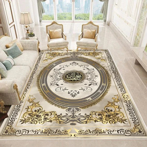 NEW Arrivals 12 Patterns Luxury European Style Carpets Living Room Sofa Side Rugs Home Decoration Soft Golden Carpet Bedroom Cloakroom  Floor Mat