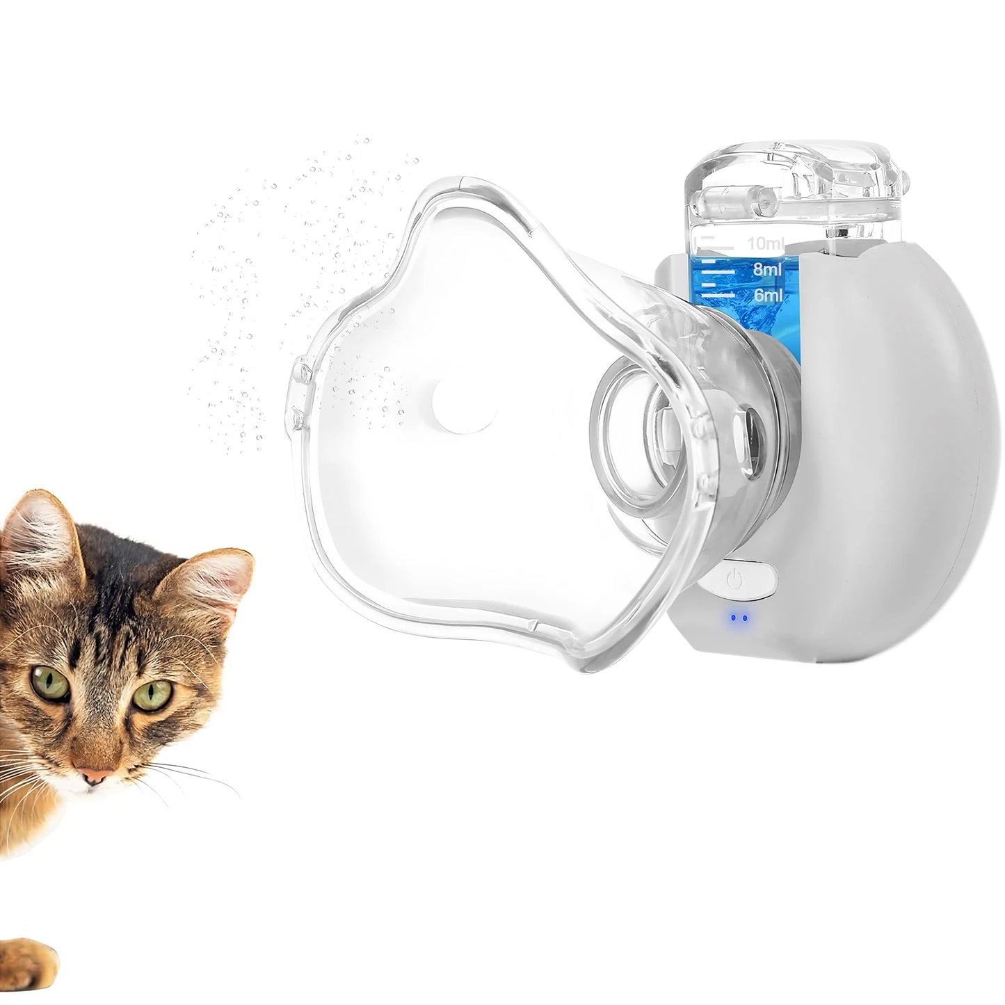 NEW Pet Cat and Dog Wireless Automatic Cool Mist Nebulizer Animal Inhalation Device Pet Supplies Asthma Pneumonia Bronchitis Therapy Breath Support Inhaler Pets Health Care Products