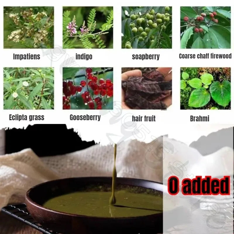 1000g  Natural Pure from Uzbekistan Grass Powder  Hair Coloring Nourishes Hair Roots, Hairline, Thick Eyebrows, Beard Growth Women Men Hair Care Supplies