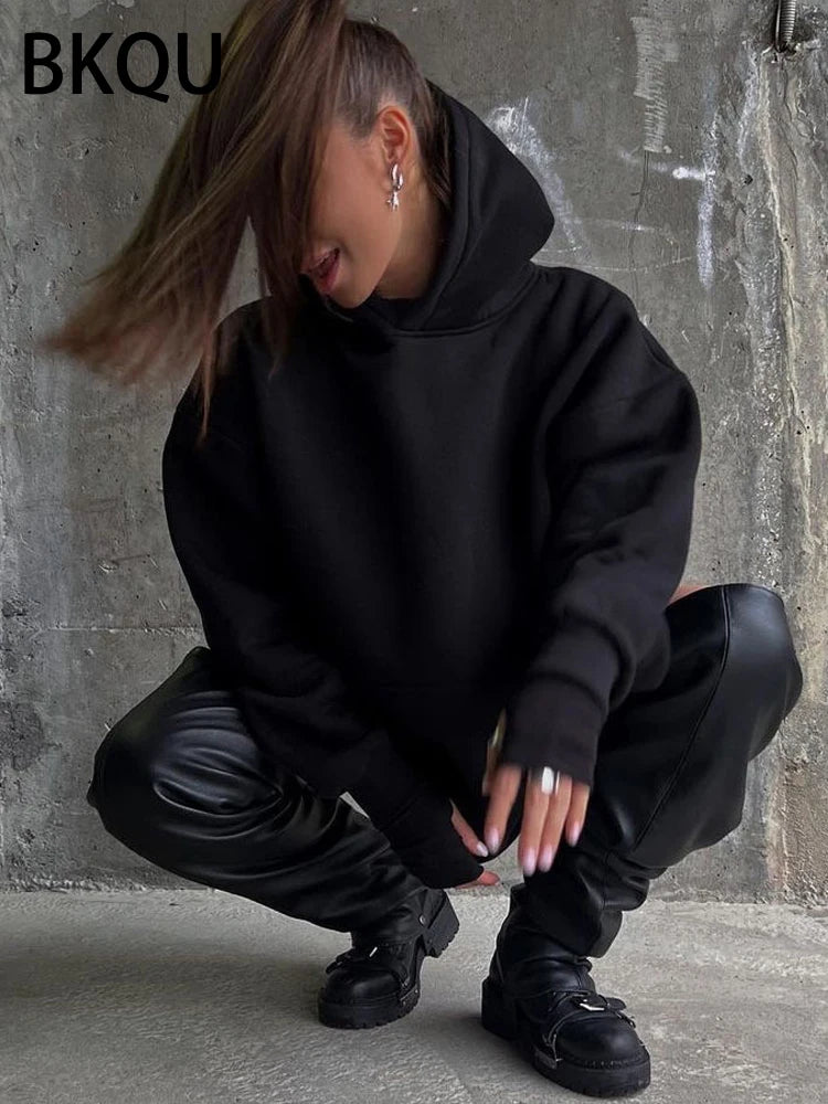 Chain Tassel Oversized Hooded Sweatshirts Goth Punk Streetwear Rhinestones Letter Loose Hoodie Women 2023 Fashion Diamond