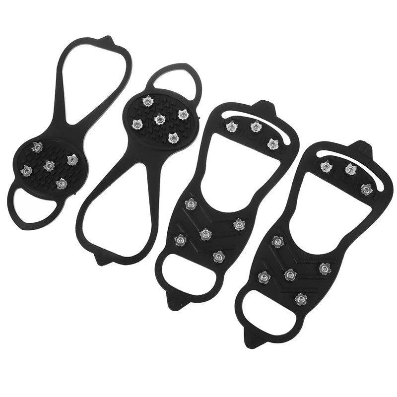 NEW Arrivals 2PCS 8-Studs TPE Anti-Slip Ice Claws Winter Sport Shoe Cover For Women Men Snow Climbing Spike Grips Crampon Cleats Boots Cover Winter Sports Accessories Supplies