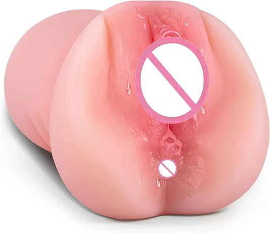 2 IN 1 Sex Toys Masturbation For Men Deep Thoat Artificial Real Pussy Oral Male MasturbatorBlowjob Realistic Rubber Vagina