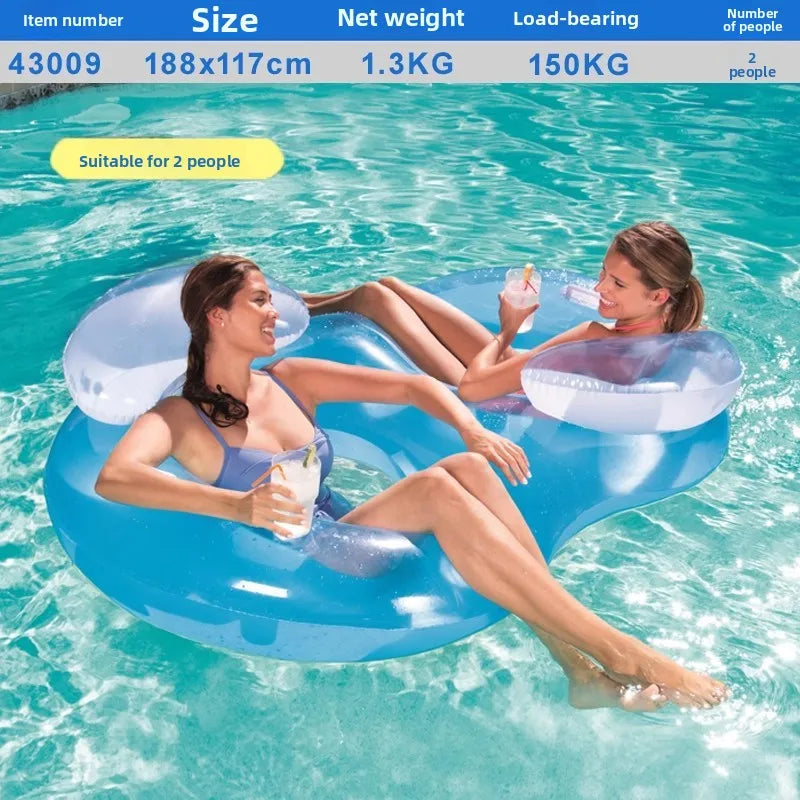 Large Inflatable Floating Island with Awning 8-10 People Floating At Sea Adult Household Floating Shade Boat Summer Ocean Family Party