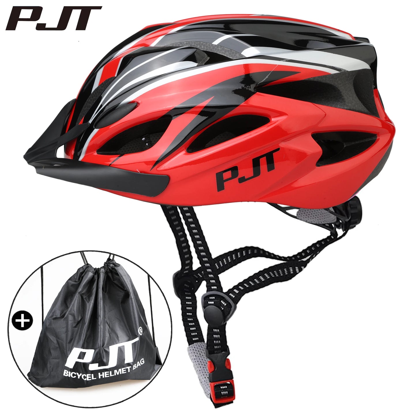 5 Colors PMT Cycling Helmet + Bag Set Comfort Lining Lightweight Hollow Riding Safety Cap Head Protection Bicycle MTB Helmets Men Women Bike Helmet