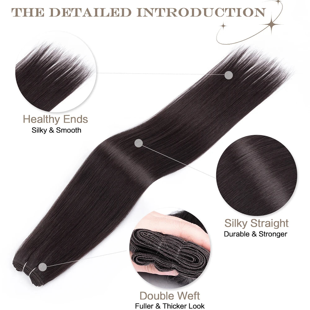 NEW Arrivals 12 Colors 150g Synthetic Hair Extensions Straight Hair Bundles Crochet Braids Hair 26Inch High Temperature Fiber Long Straight Hair Bundle Women Hair Care Accessories Cosmetic Supplies