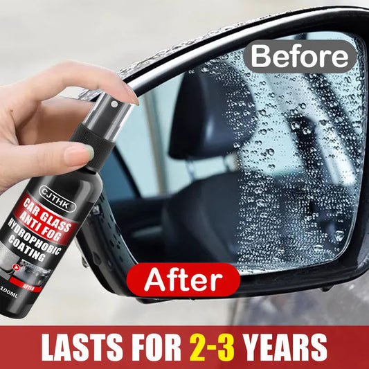 Car Glass Anti-Rain Anti-Fog Water Spray Repellent Nano Coating Hydrophobic Waterproof Agent Oil Film Removing Auto Glass Film Agent Cars Cleaning Supplies