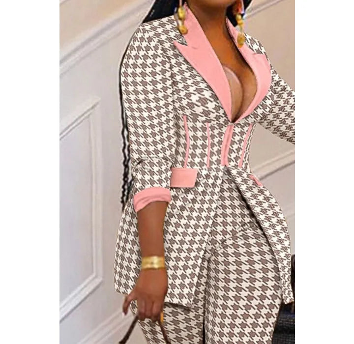 NEW Arrivals 2PCS Set 3 Colors Sexy Suit for Women Luxury Blazer + Pants Set  Long Sleeves Coats and Trousers Streetwear Female Autumn Winter Suit Ladies Luxury Fashion Clothing Supplies
