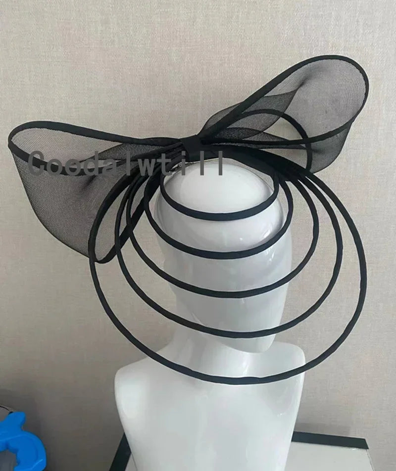 Big Fascinators Hat For Women Weddings Amazing Headwear With Bow For Party Kenducky Royal Asscot Pillbox Cap Hair Clip Bride