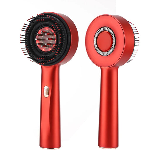EMS Electric Massage Comb Vibration Red Light Therapy Hair Growth Massage Scalp Brush Anti Hair Loss Liquid Oil Applicator Hair Care Accessories Supplies