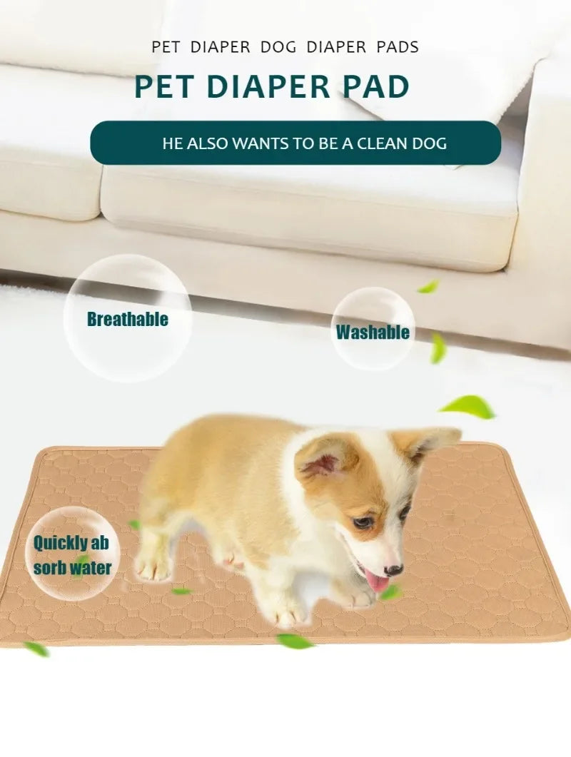 Reusable Dog Urine Pee Pad Blanket Absorbent Diaper Washable Puppy Training Pad Pet Bed Urine Mat for Pet Car Seat Cover Pet Supplies