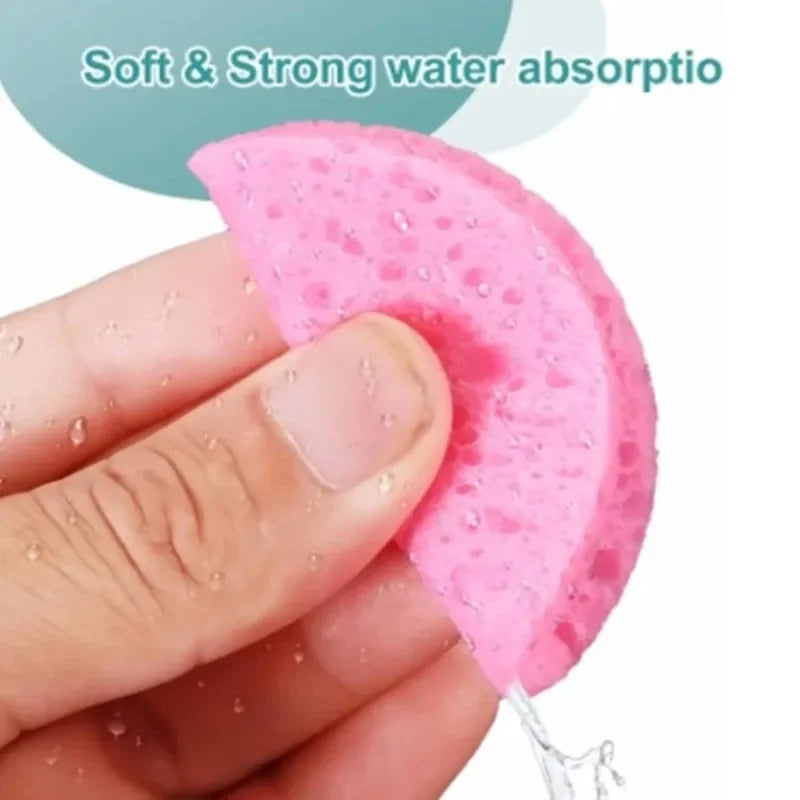 NEW Arrivals Reusable Round Facial Sponges Pad Set - 10/20/50/100PCS Natural Compressed Exfoliating Cleansing Pads for Face Cosmetic Puff Accessories