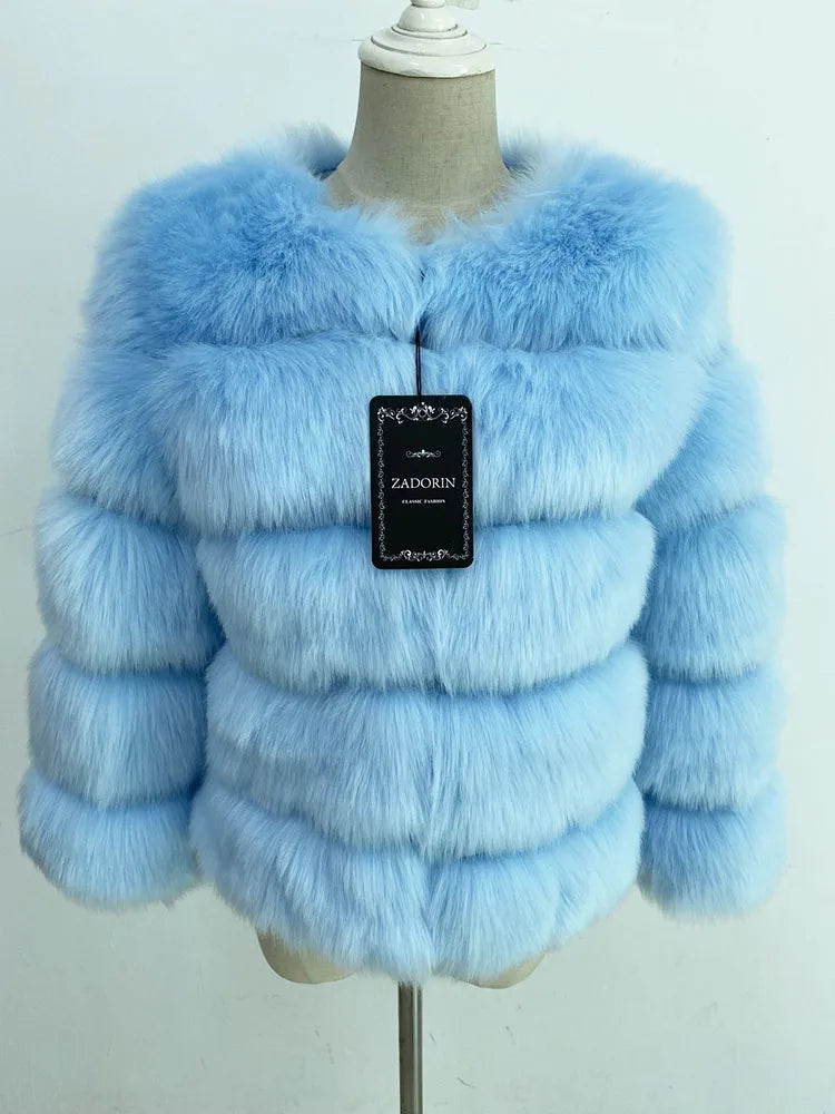 Low-Price Sales are Limited NEW Arrivals Luxury S-5XL 8 Colors Mink Coats Autumn Winter Fluffy Black Faux Fur Coat Women Thick Winter Warm Snow Outwear Evening Nightclub Party Faux Fur Jackets Ladies Girls Luxury Fashion Clot