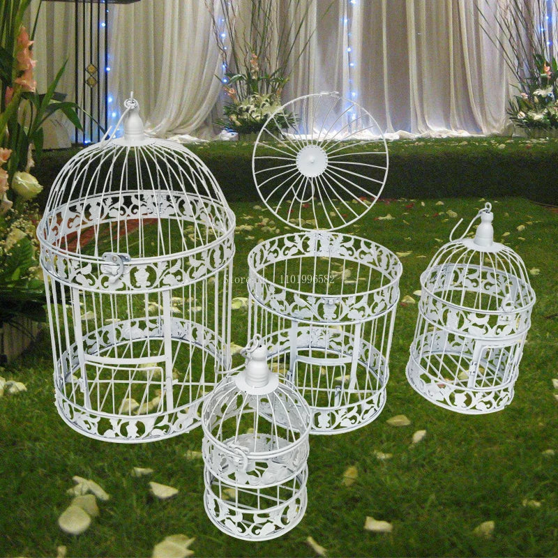 European-Style Pastoral Iron Craft Bird Cage Decoration Shop Window Decoration Wedding Scene Festival Party Photography Props