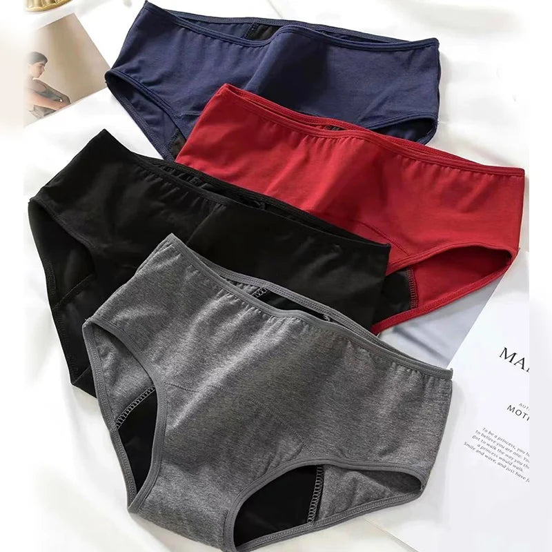 Menstrual Period Underwear for Women Mid Waist Postpartum Ladies Panties Menstrual Leakproof Bikini Bottoms Briefs Girls