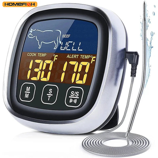 Digital Meat Kitchen Thermometer Stainless Waterproof Meat Temperature Thermometer Probe Oven Cooking BBQ