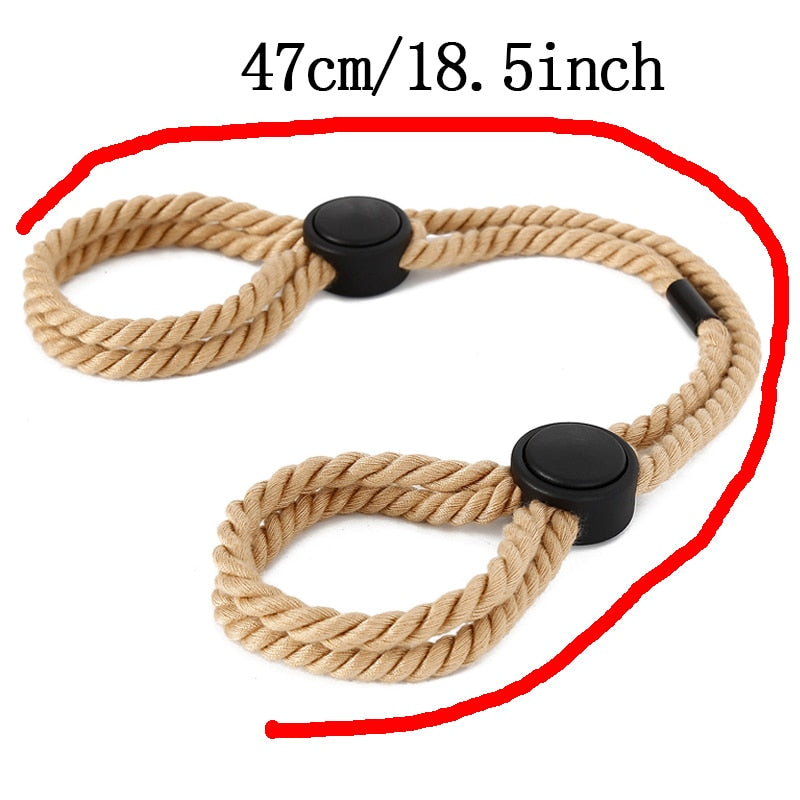 Rope Handcuffs Adjustable SM Restraints Erotic Self Bondage Slave Esposas Fantasía BDSM Cuffs Adult Sex Toy Fetish Hand Shackles