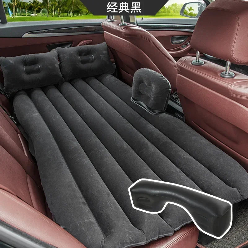 NEW Arrivals 3 Colors Outdoor Travel Car Upholstery Folding Bed Outdoor Camping Beach PVC Flocking Air Mattress Car Air Bed