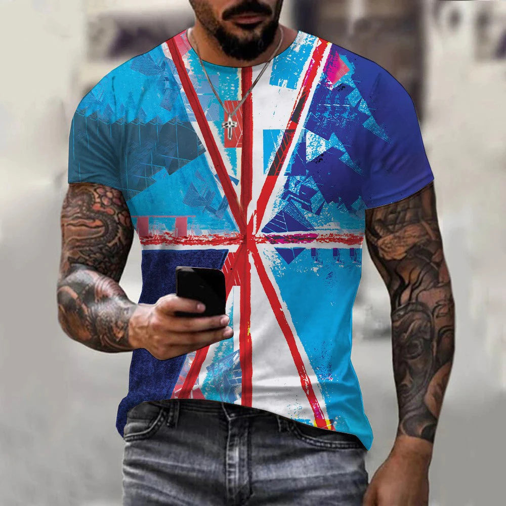 NEW Arrivals S-5XL (EU/Asian Size) England British Flag 3D T-Shirt Summer Men Women T-Shirts Fashion Short Sleeve Oversized  Streetwear Tees Tops Sports Apparel Accessories