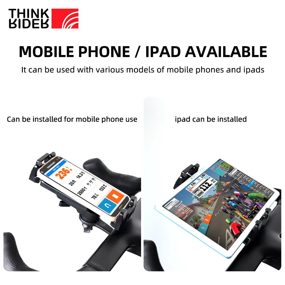 Bike Trainer Mobile Phone iPad Stand Phone Mount Stand Bike Mobile Phone Holder 360 Rotatable Adjustable Bicycle Accessories