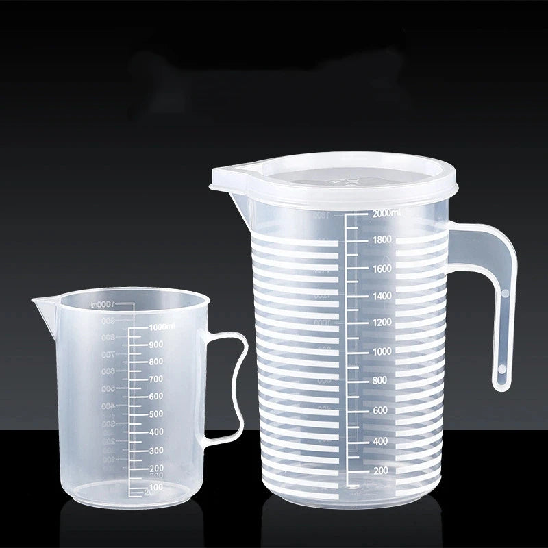 250/500/1000/2000ml Spout Kitchen Lab With Handle Measuring Cup Cooking Liquid Pitcher Jug Pour Durable Spout Kitchen Tools