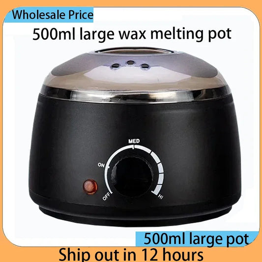 500ml Big Wax Heater White/Pink/Black Color Pot For Hair Removal Paraffin Heater Waxing Warmer Depilatory Epilator Wax-melt Machine For Wax Beans Women Men Hair Care Supplies