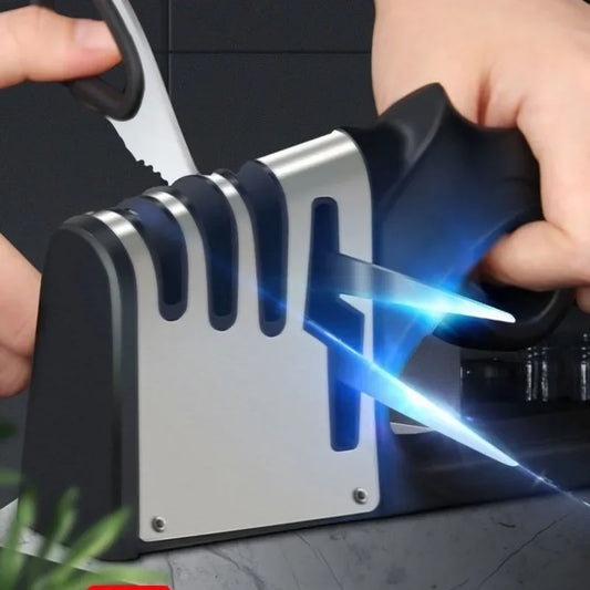 NEW Arrivals 4 in 1 Quick High Quality Sharpener Handheld Multifunctional Knife Sharpening Stone Scissor Knife Grinding Sharpener Kitchenware Scraper Tool