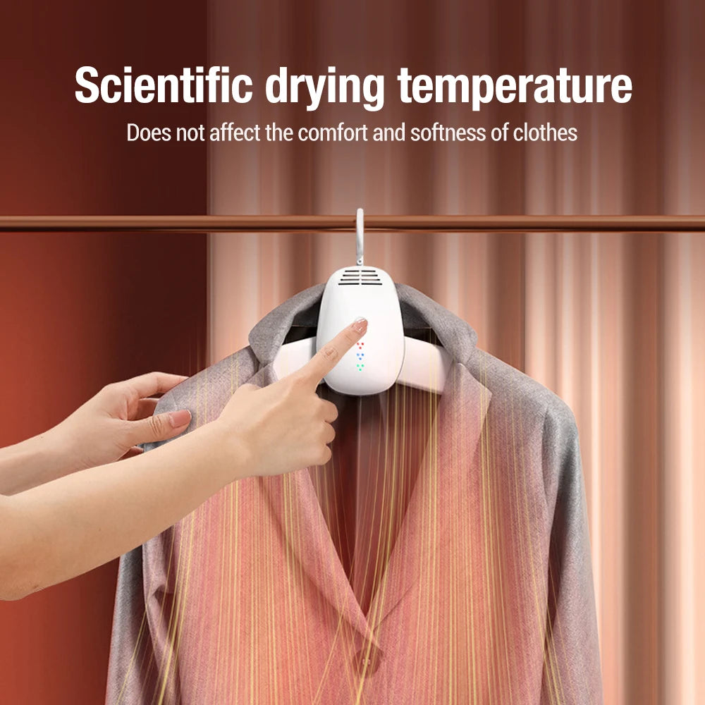 Electric Clothes Dryer Drying Rack Hang Dryer Machine Portable Travel Warm Air Dryer with Shoe Dryer Function 110V/220V for Home