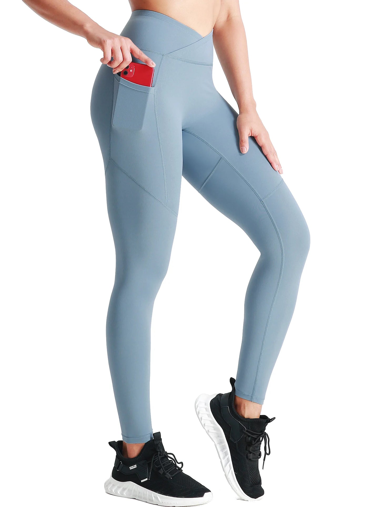 Women's Yoga Pants Tummy Control High Waist Workout Leggings with 2 Pocket