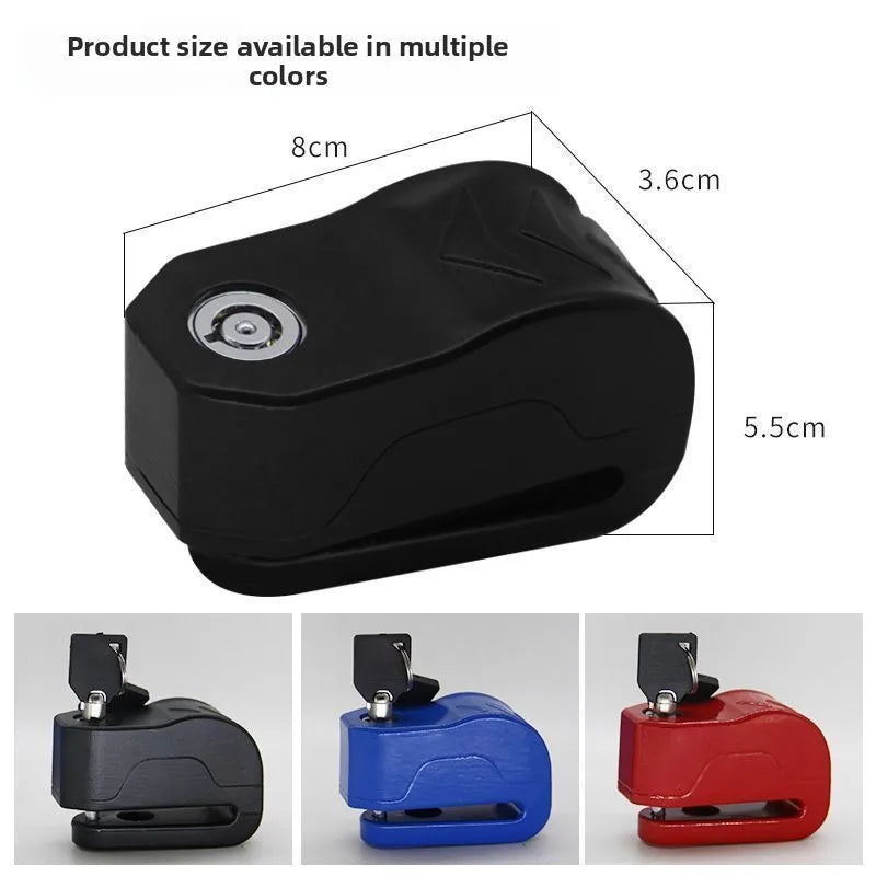 For Bicycle Scooter Motorcycle Disk Brake Lock Electric Battery Mountain Bike Brake Disk Lock Anti-Theft Alarm Motorcycle/Bike Brake Lock