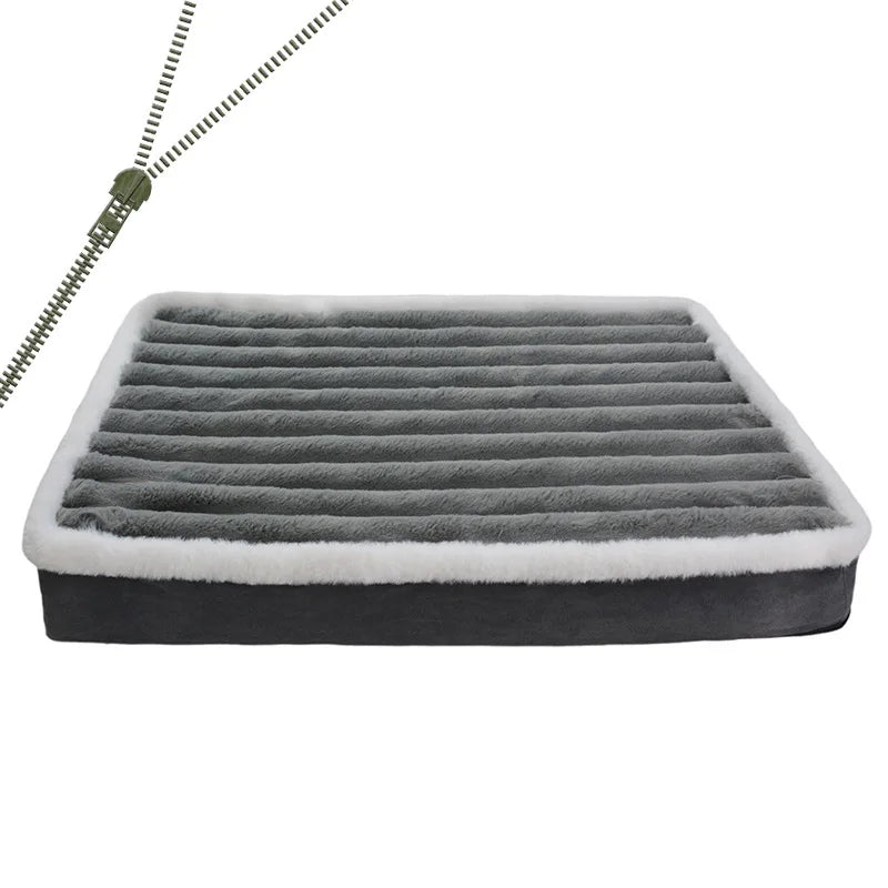 Orthopedic Dog Mattress with Zipper, Removable Pet Mattress, Puppy Sleeping Pad, Washable Pet Pad for Small and Medium Pets