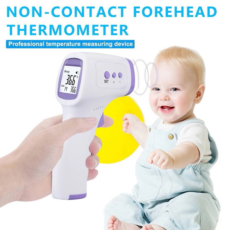 NEW Arrivals For Adults and Babies Digital Infrared Thermometer Forehead Body Non-Contact Fever Thermometers Or Medical Portable Finger Pulse Oximeter Blood Oxygen Health Care Supplies