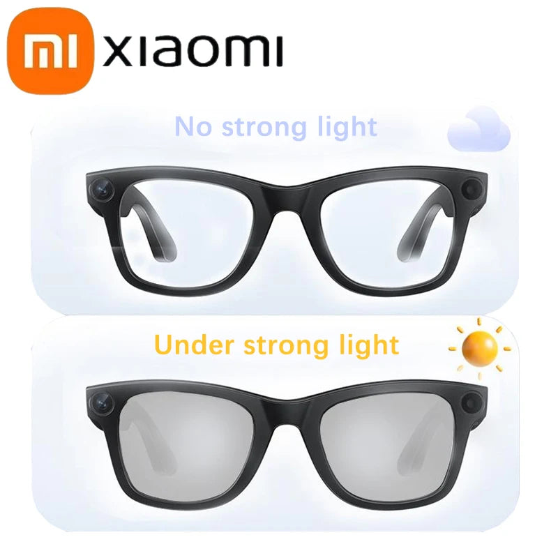 NEW Xiaomi AI Smart Camera Glasses 6K HD With Long-Lasting Battery Voice Assistant Control Calling Music Outdoor Photo-Gray Glasses 75 Languages Translator Business Meetings Outdoor Glasses