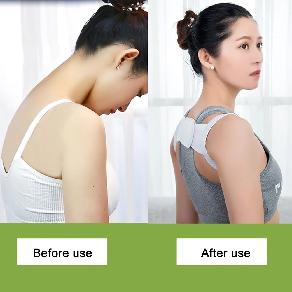 2pc Humpback Posture Correction Belt Adult Children Back Support Rug Corrector Anti Slouching Clavicle Shoulder Brace Corset H