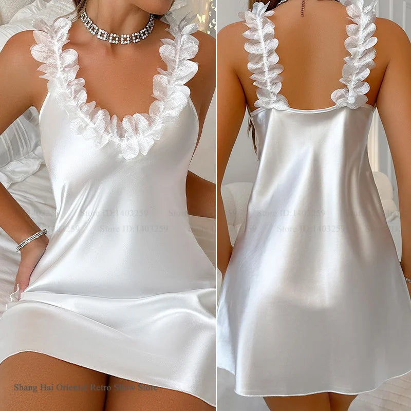 NEW S-XL Female 2PCS Set 3 Colors Robe Set Nightgown Sexy Lace Long Kimono Bathrobe Gown Silk Satin Loungewear Summer Sleepwear Lingerie Home Wear