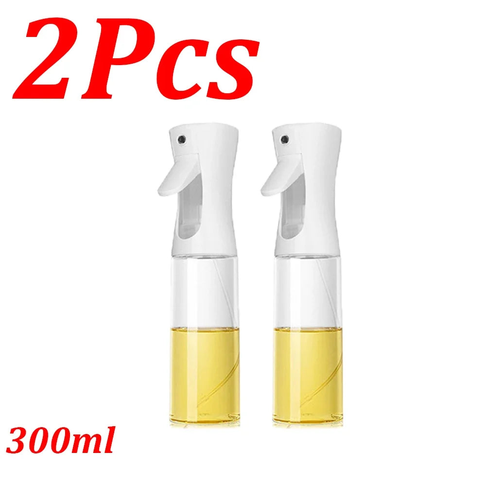 NEW Arrivals 4PCS Set Spray Oil Sprayer Dispenser Edible Olive Oil Spray 300/500ML Oil Sprayer Cooking Baking Vinegar Soy Sauce Spray Container Kitchen Accessories