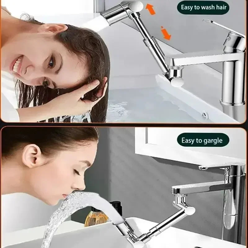 2 PCS Set Swivel Faucet Extender, ABS Robotic Arm, Single Mode,1080° Rotating Universal Faucet Extension, Swivel Faucet For Bathroom Kitchen Sink Washing Accessories