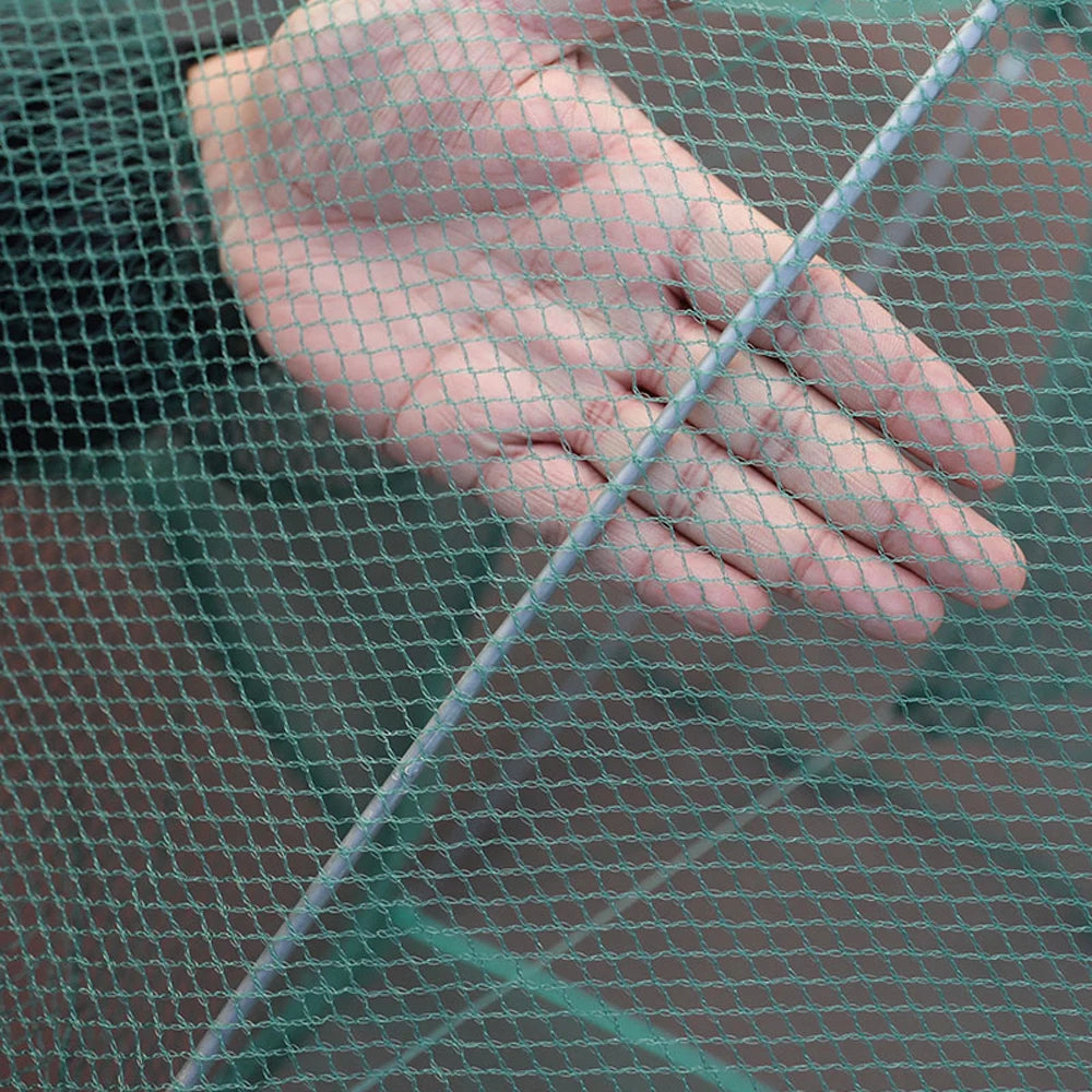 7-19 Sections 12 Holes Top Quality Professional Portable Folded Long Fishing Net 1.5M-5.5M, Crab Fish Net, Hand Casting Cage Crab Net, Mesh Trap Catcher Live Fish for Lobster