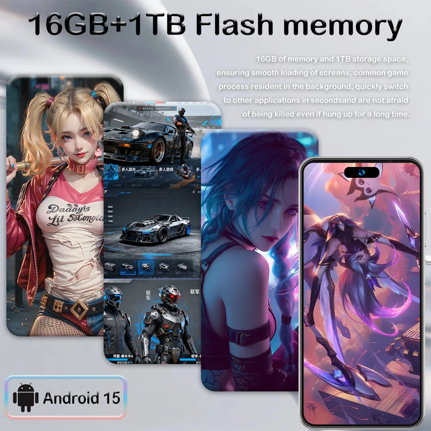 Just Arrived High Quality i17 Pro-Max Pro Original Intelligent 16G-22G 1T-2T 4G 5G Dual Card Dual Standby System Global Version 8000mAh Battery