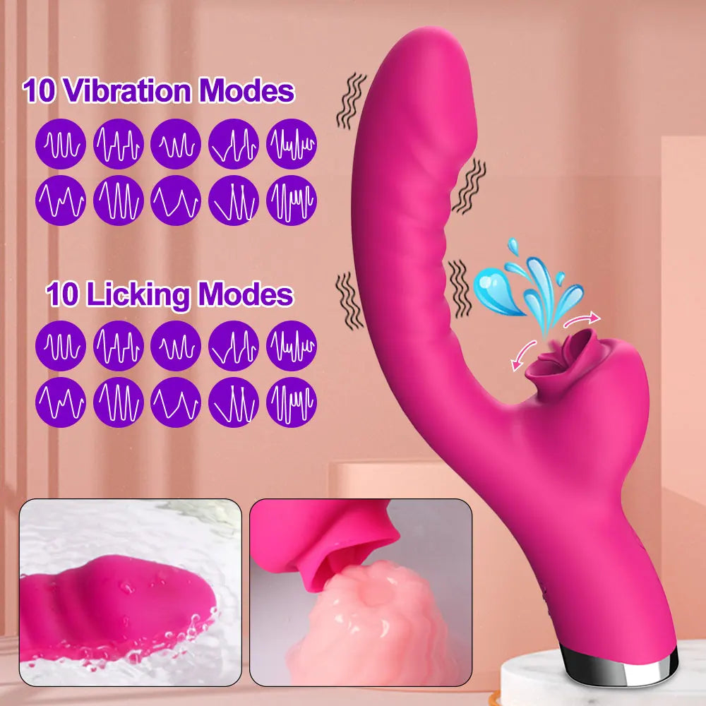 Tongue Licking Clitoris Vibrator For Women Dildo Female G Spot Clitoral Stimulator Vibro Masturbator Sex Toys Goods For Adult 18