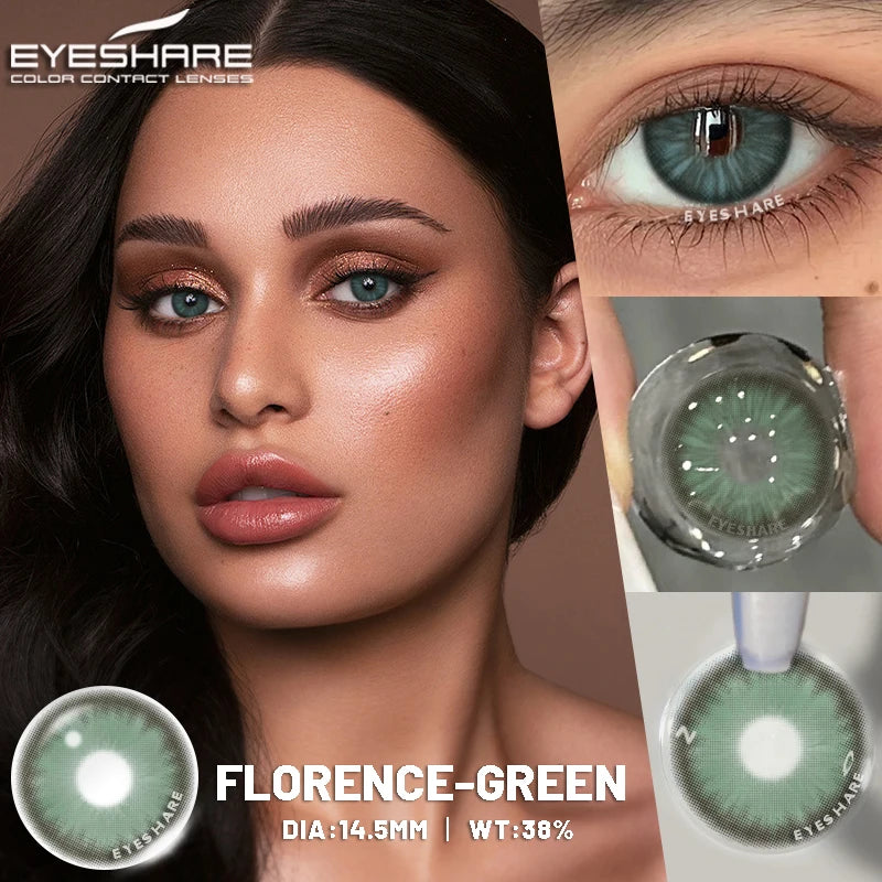 15 Colors/Styles 1 Pair New Natural Color Contact Lenses Brown Lenses Beauty Fashion Gray Pupils Lens Blue Lenses with High Quality Lens Eyewear Accessories Beauty Salon Supplies