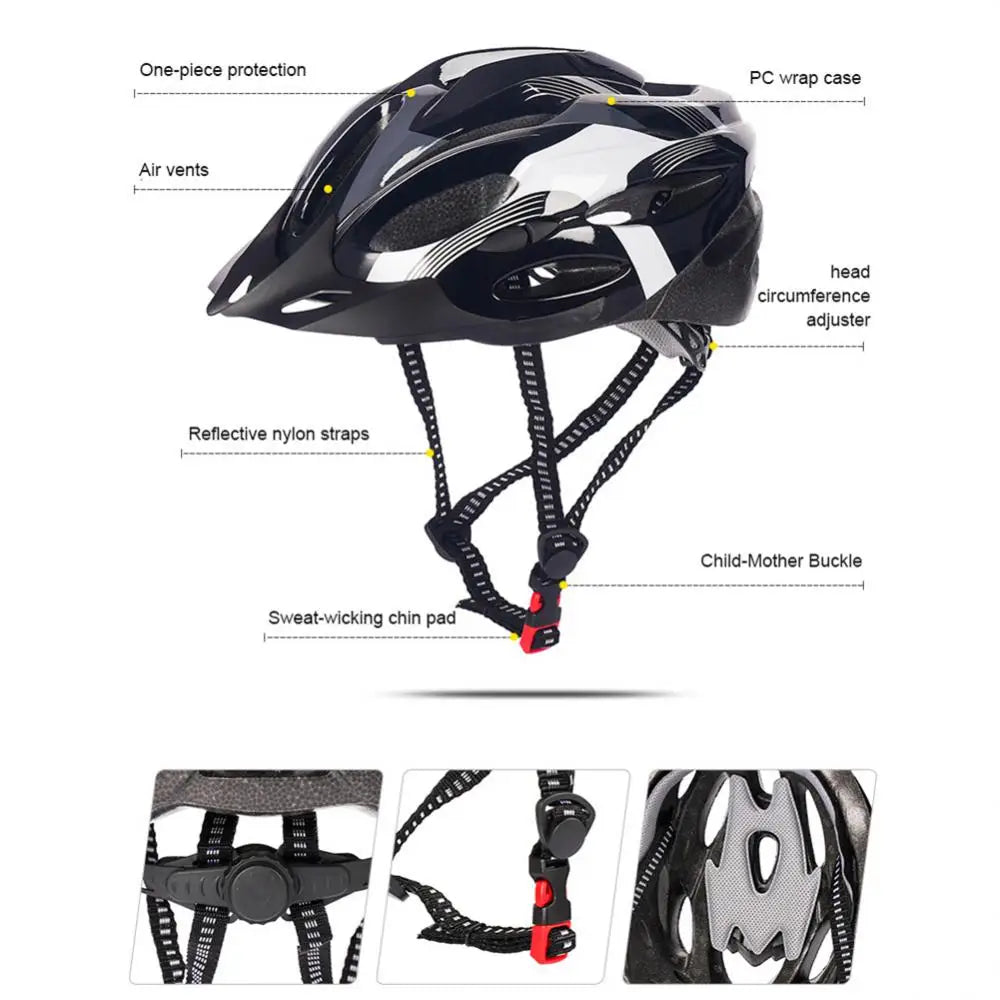 Lightweight Motorbike Helmet Bicycle HelmetAdjustable Carbon Fiber Mountain Road Bike Riding Safely Hat Cap Cycling Equipment