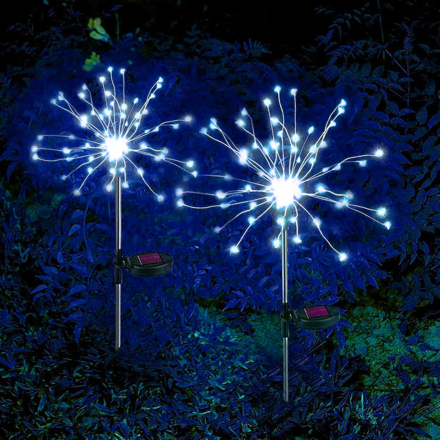 2 PCS Set 420 LEDS Solar Lights for Outdoor Garden Dandelion Lighting Stake Solar Firework Light for Christmas Halloween Lawn Decor