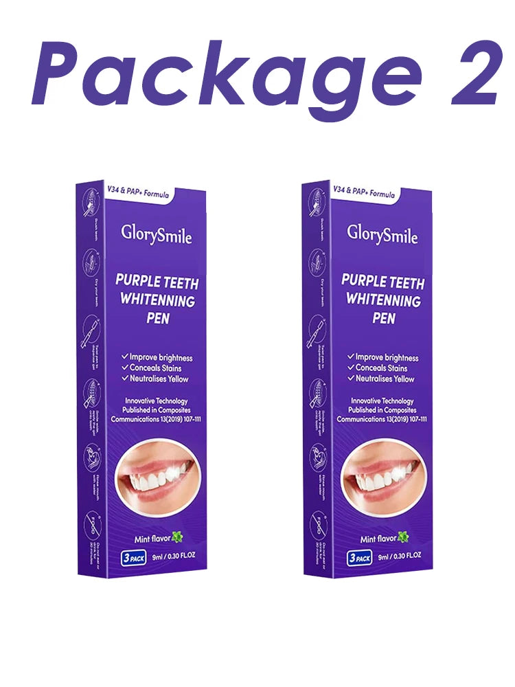 NEW Arrivals 1-5 PCS Set Purple Instant Teeth Whitening Pen Tartar Toothpaste Cleaning Tooth Stain No Sensitivity for a Brighter Whiter Smile Decay Care