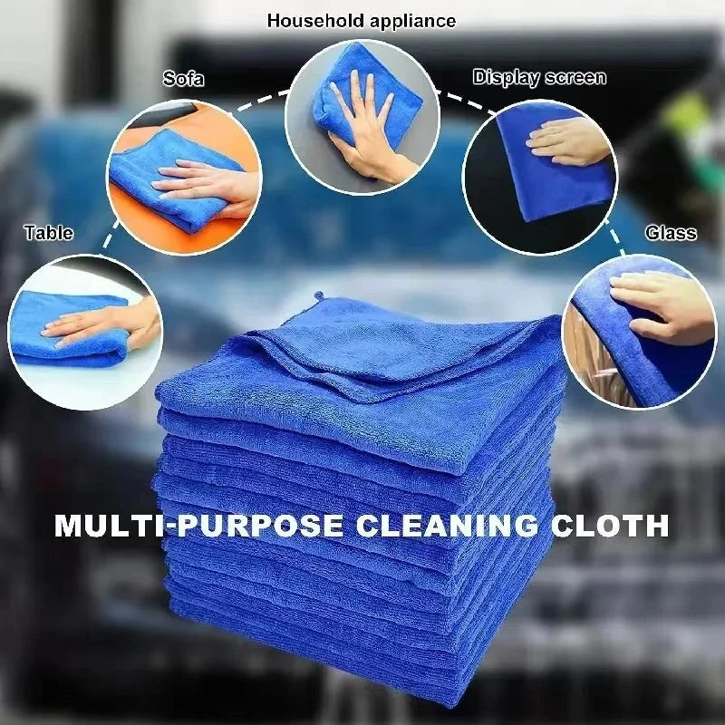 NEW 10/50PCS Set Microfiber Cleaning Cloths Lint Free Microfiber Cleaning Towel Cloths Reusable Cleaning Towels Super Absorbent for Car Window Kitchen Bathroom Cleaning Accessories