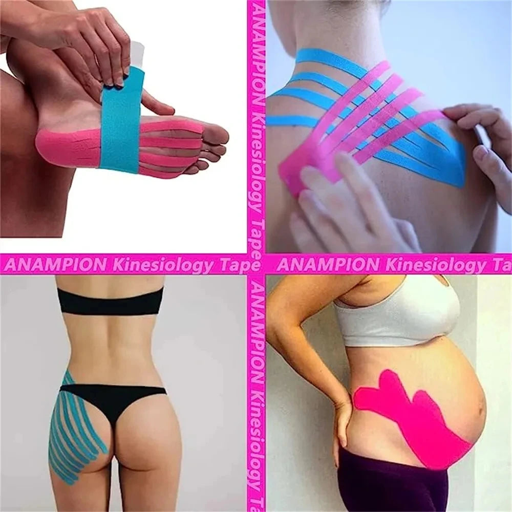 Kinesiology Tape Pro Athletic Sports(20 Strips Mixed Loading )Waterproof Elastic Athletic Tape Muscle Back Chest Knee Arms Pain Relief Joint Support