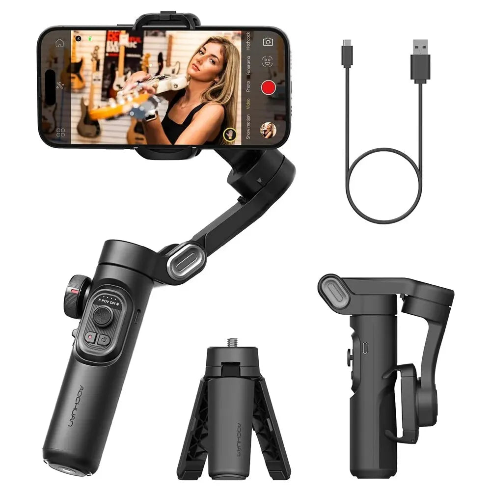 3-Axis Handheld Gimbal Stabilizer Smart XE for Smartphone for iPhone Android AI Face Tracking TikTok Vlog Live Streaming