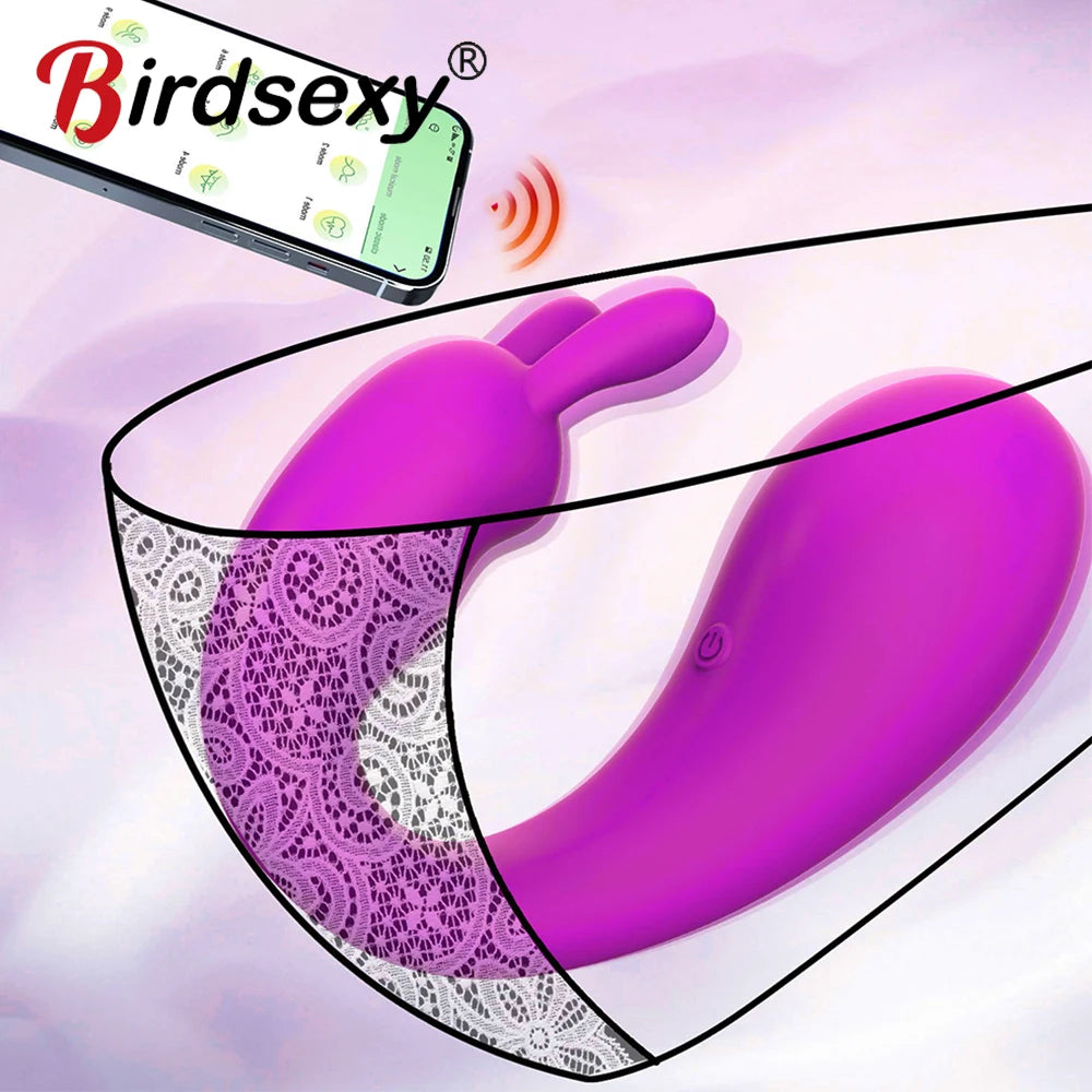 9 Modes Wireless Bluetooth APP Vibrator Female Remote Control Egg Clitoris Stimulator G Spot Massager Wearable in Panties Outdoor Travel Endless Pleasure Sex Toys for Women Masturbation Supplies Adults Sex Shop Products